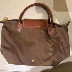 Longchamp Brown Tote Bag with Brown Accents (Mid size 8.7in height)